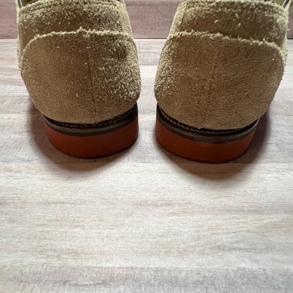 1901 Mens Round Toe Oxford  Round Toe Comfort Tan Leather Suede Shoe Size: 8M - Picture 10 of 14
